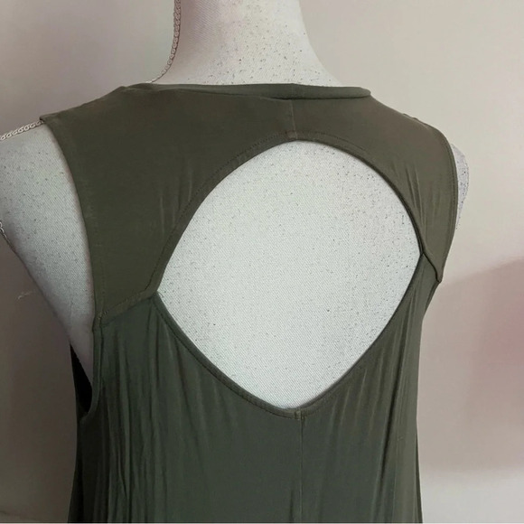 American Eagle Outfitters • Soft and Sexy Olive Green Swing Dress - Picture 4 of 5